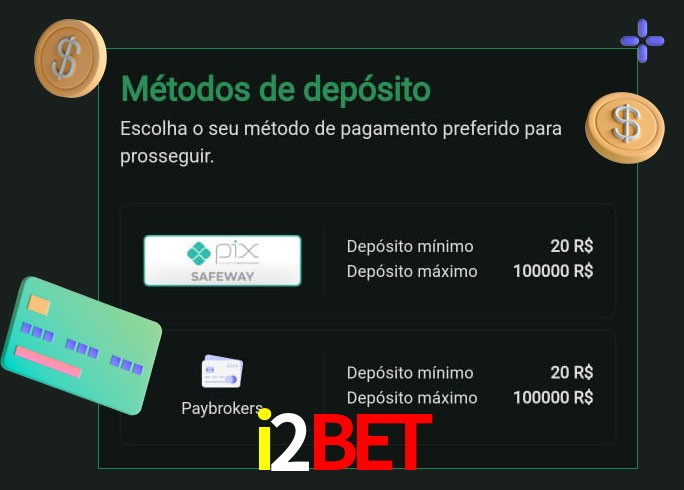 O cassino i2bet oferece uma grande variedade de métodos de pagamento